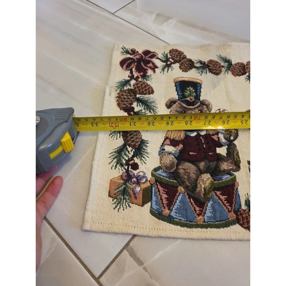 Tapestry Christmas Bears Table Runner 60